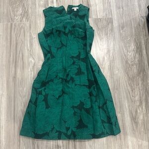 New York & Company Eva Mendes Green Floral Midi Dress